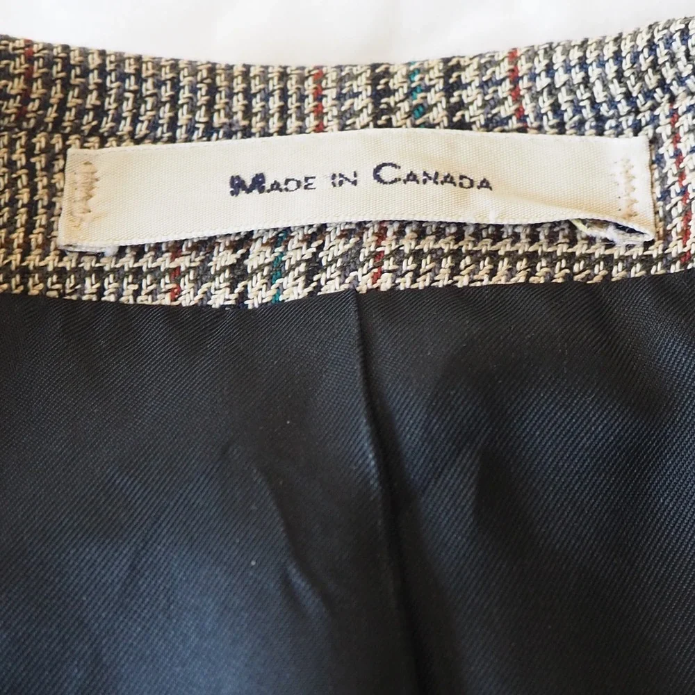 Vintage Polo University Club Ralph Lauren Glen Plaid Sports Coat 42 L* Silk Wool